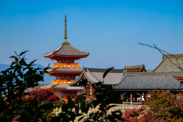 京都の清水寺の風景