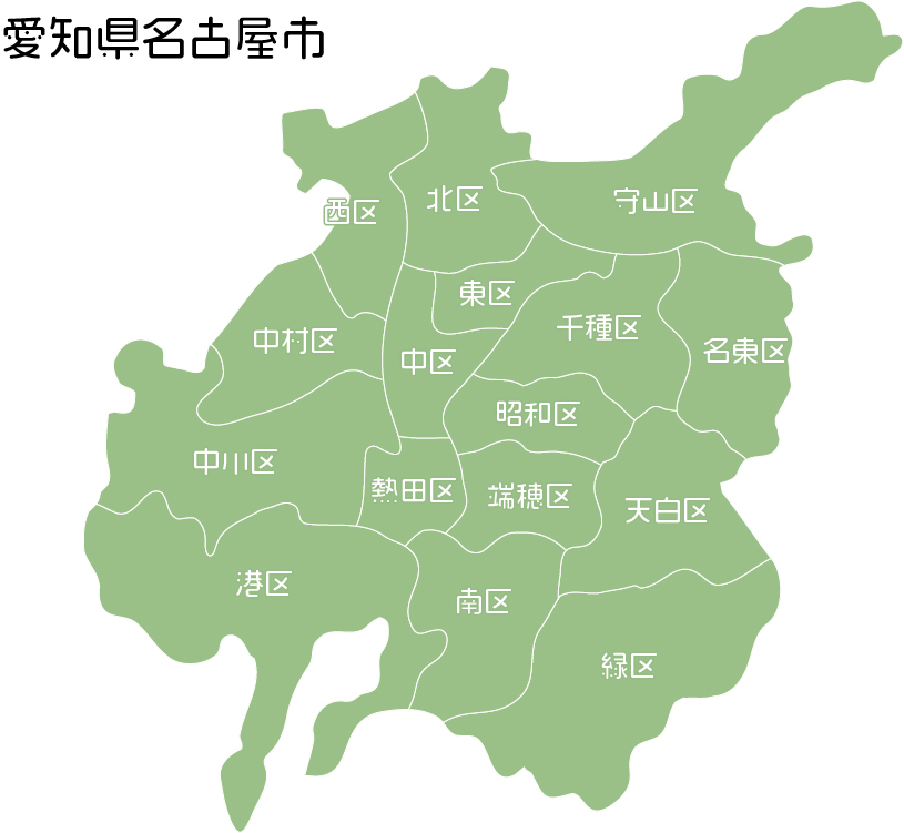 名古屋市16区の地図